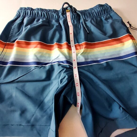Onia Mens Rainbow Stripe Swim Shorts Size S Quick-Dry Dual-Layer Design With Tag - Picture 4 of 12